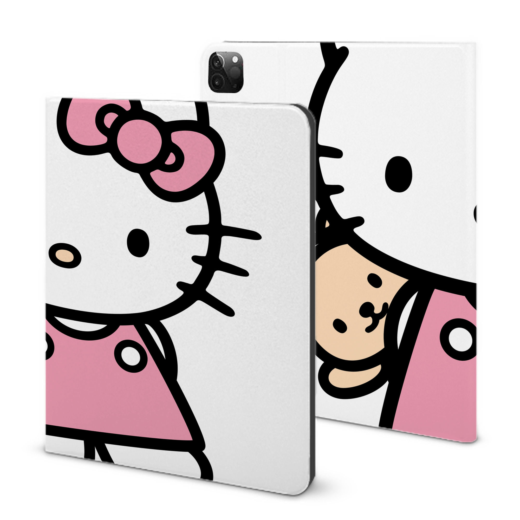 （画像用） Hello Kitty ハローキティ IPadケース ペンホルダー付き ブックスタイルデザイン
